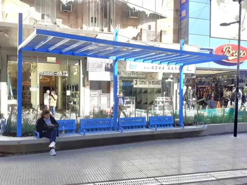 La remodelaci&oacute;n de la peatonal Laprida ya supera el 70% de avance