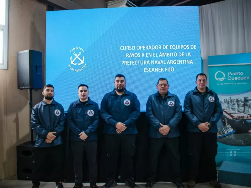 Puerto Quequén y Prefectura capacitaron a personal e incorporaron tecnología de Rayos X para reforzar la seguridad en los accesos