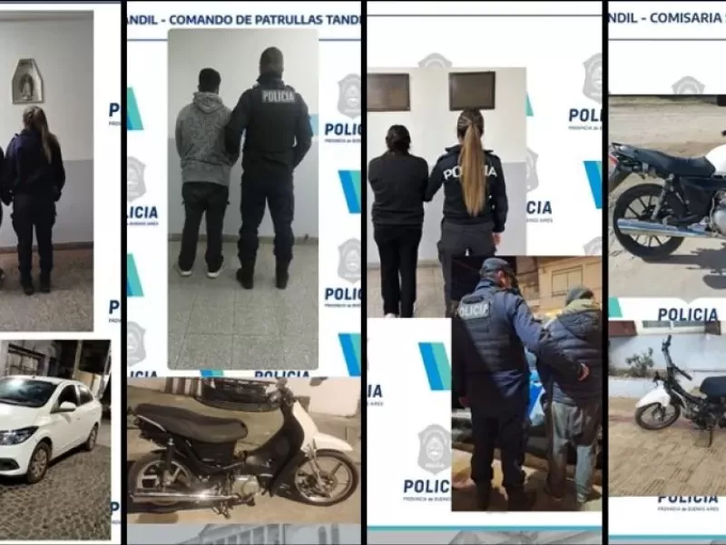 M&uacute;ltiples operativos policiales: detenciones, veh&iacute;culos recuperados y cumplimiento de pedidos judiciales