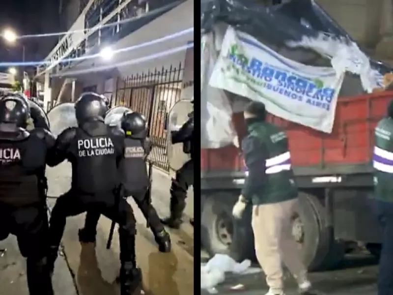 Desalojos de la esquina de San José y Humberto Primo