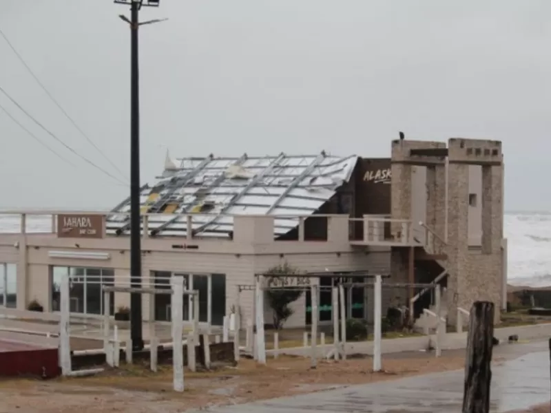 Temporal: Arboles caídos, estructuras dañadas y destrozos en la playa