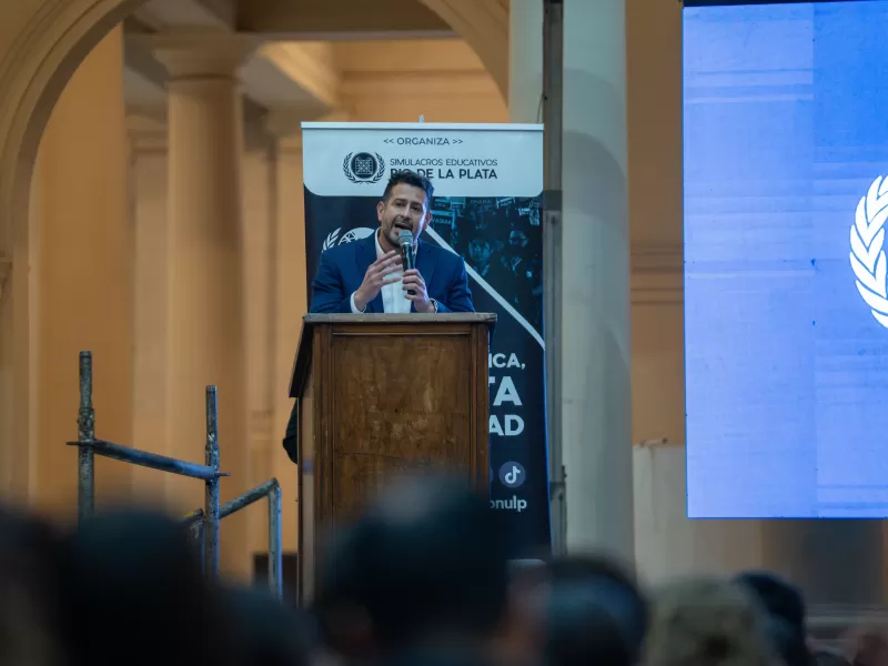 Galland inauguró la novena edición del Modelo ONU La Plata