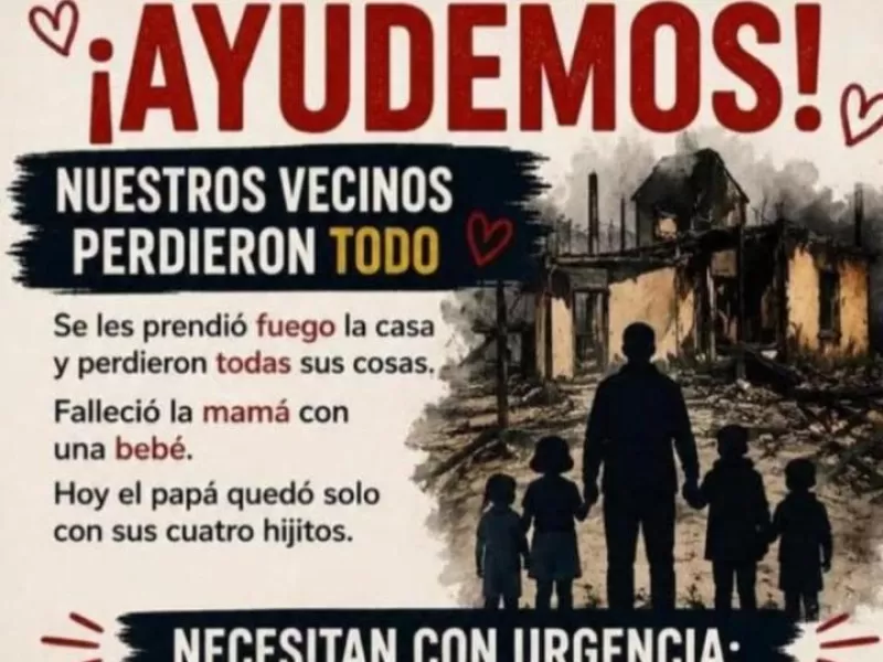 Colecta solidaria: vecinos piden ayuda por los niños que perdieron a su madre y a uno de sus hermanos en un incendio en Los Hornos