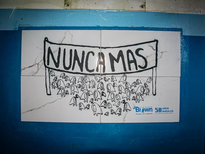 Presentaron en Alte Brown un nuevo mural en el marco de los 50 años del Golpe Militar