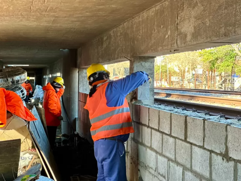 El Municipio retomó la construcción de la Estación de Trenes de la Universidad Guillermo Brown