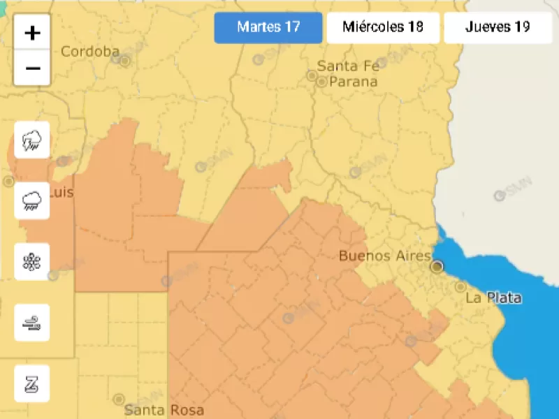 Alerta naranja por tormentas en la provincia de Buenos Aires: suspenden clases en varios municipios