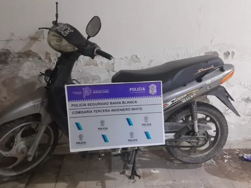 Detienen a un ladrón de motos en Ingeniero White