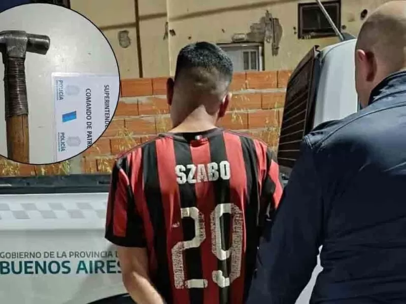 Atac&oacute; a golpes a su pareja y a su hijo, los retuvo y amenaz&oacute; con un martillo