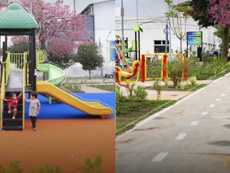 Finalizan la remodelaci&oacute;n de la Plaza Eva Per&oacute;n en Wilde