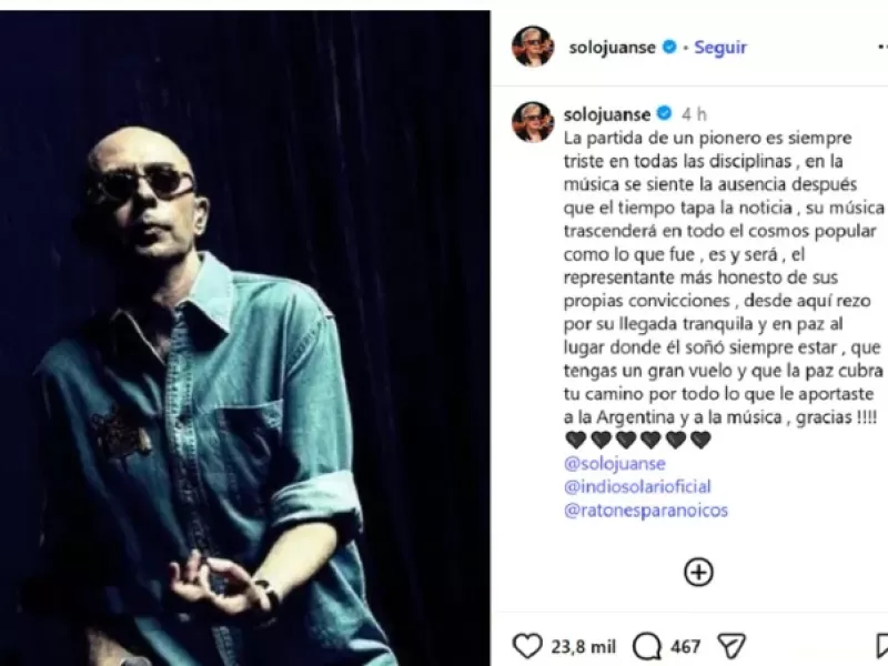 El adi&oacute;s al Indio Solari: los emotivos mensajes de los artistas