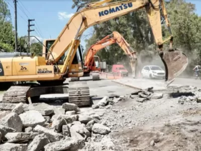 Avanzan las obras de repavimentación y drenaje en la ruta 234 y se profundiza el plan hidráulico en todo el distrito