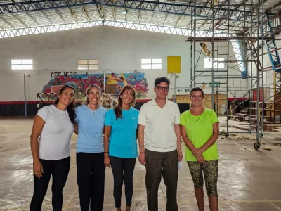 El Consorcio de Puerto Quequ&eacute;n colabora con la puesta en valor del gimnasio del CEF N&ordm; 76