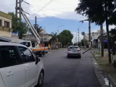 Un cami&oacute;n enganch&oacute; cables el&eacute;ctricos y provoc&oacute; destrozos y demoras