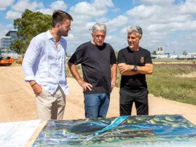 Avanza la nueva bajada de la Autopista Buenos Aires&ndash;La Plata