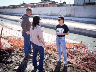 Mayra Mendoza supervisó obras de readecuación en el arroyo San Francisco-Las Piedras